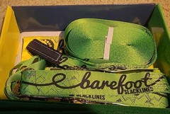Barefoot Slackline Kit 50ft (18m) Complete Set Neon Green New
