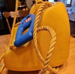 Little Tikes Vintage 1983 Toddler Swing Seat Yellow & Blue with Safety Belt
