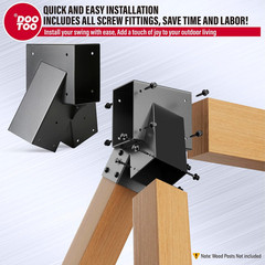 Stainless Steel Heavy Duty Swing Set Bracket Kit – 2-Pack for 4″x4″ & 4″x6