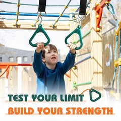 Trapeze Bar Swing Monkey Bars Hanging Ninja Rings Warrior Slackline Obstacle Cou