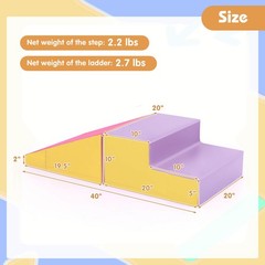 Step and Slide Climber for Infants & Toddlers Baby Soft Foam Structure Blocks
