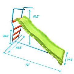 Toddler Island 6-Foot Wavy Kids Slide, Indoor or Outdoor, Ages 3 to 6