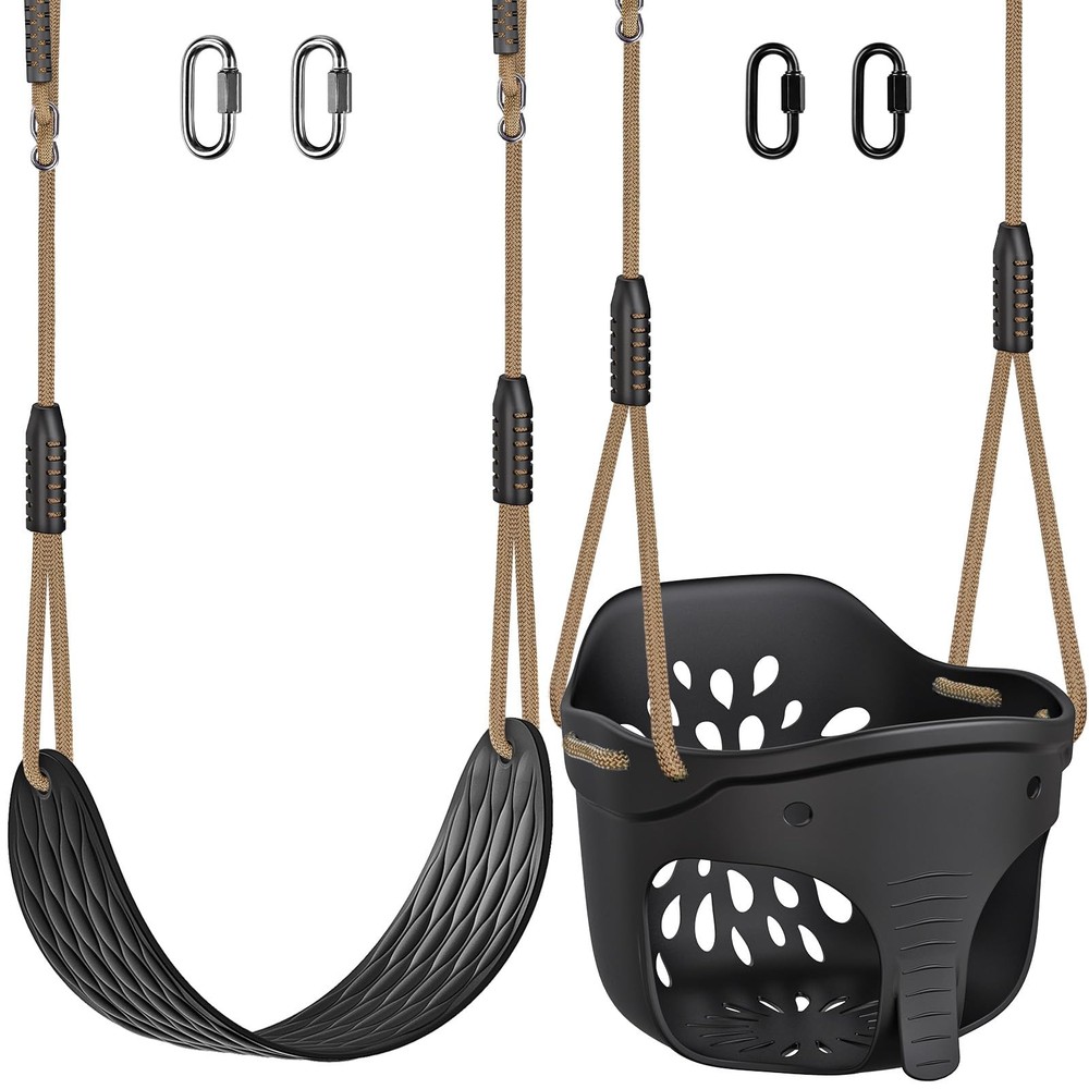 Heavy Duty High Back Full Bucket Toddler Swing Seat & Non-Slip Adult Plastic …