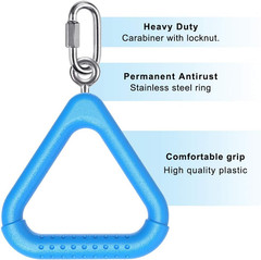 2Pcs Trapeze Swing Bar Rings with Carabiners, Swingset Accessories Outdoor for N