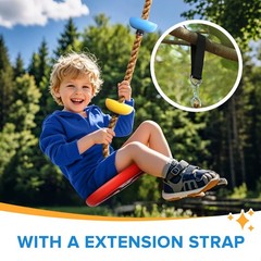 Climbing Rope Tree Swing with Platforms and Swing Seat Outdoor Playground Acc…