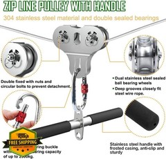 Fologtoo 120FT Zip Line Kit Adults 500 Lbs Stainless Steel