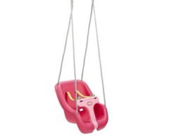 2-In-1 Snug And Secure Swing Magenta Easy-In Hinged T-bar Toddler Kids Swing Set