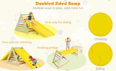 Kids Indoor Triangle Climber Play Gym Set Playroom Toddler Activity Ladder Ramp