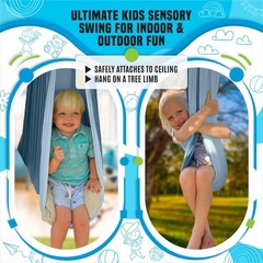Sensory Swing for Kids Indoor Ceiling/Outdoor Tree Hanging Kit – Therapeutic …
