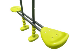 6 Function Swing Set w/ Net Swing, Slide, Hoop, 440 lbs, Green