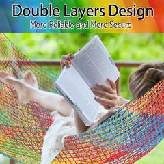 Climbing Cargo Net 6.5 X 9.8 Ft Large Kids Backyard Climbing Net Double Layers