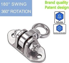 Stainless Steel Heavy Duty Swing Hanger 180°+360° Ceiling Mount for Yoga, Ham…
