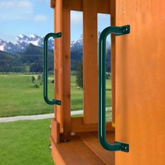 17 Inch 6 Pieces Green Outdoor Metal Safety Handles for Green -6 Pcs