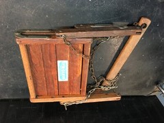 Vintage Bent Wood Slatted Childs Swing Set Seat GYM DANDY Folding Free Shipping