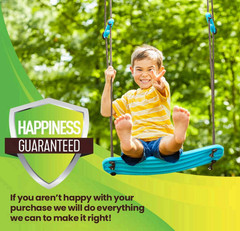 Kids tree swing set, 200lbs, up to 10ft, 24″ board, UV rope & handles