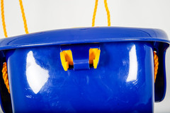 Gorilla Playsets 04-0032-B High Back Plastic Infant Swing with Yellow T Bar & Ro
