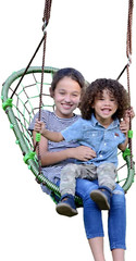 KIDS TREE SWINGS Outdoor, Weather Resistant, Heavy Duty Metal Frame, Ages 4+