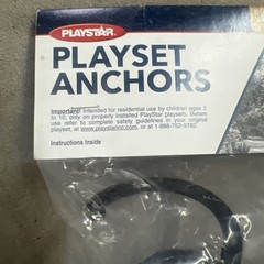 New 2-Pack Playstar Play Action Playset Auger Kit, Swing Set Anchors, PS 7690