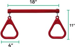 Complete Swing Set Kit: 18” Trapeze Bar & 48” Heavy Duty Chains for Kids
