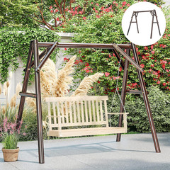 660 Lbs Porch Swing Frame, Heavy Duty A-Frame Wooden Swing Stand for DIY Paintin