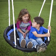 Galvanized Steel Free N’ Swing Play Set with Slide & See-Saw – 7 Child Capacity