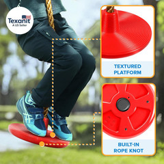 Climbing Rope Tree Swing with Platforms and Swing Seat Outdoor Playground Access
