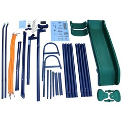 3 in 1 Swing Set With Belt Swing, Slide, Glider for Backyard