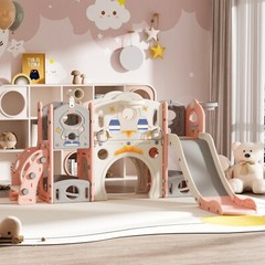 9 in 1 Toddler Slide and Climber Playset Kids Slide Indoor Slide for Baby Room