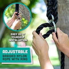 Heavy Duty Plastic Tree Swing – Disc Rope Swing with Leg Protectors – Green