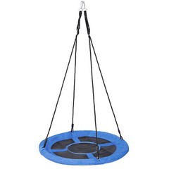 40″Round Outdoor Flying Saucer Tree Swing W/Hooks,Chains 360° Swivel Max 800lbs