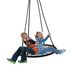 48″ Spider Web Swing Set Large Platform Net Adjustable Hanging Ropes for Kids