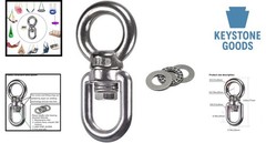 Heavy-Duty 360° Spring Swivel Bearing for Hammocks, Swings & Yoga Chairs
