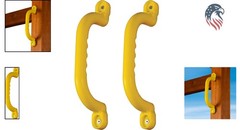 Compatible with Wooden Playsets Safety Handles PairUV-Coated Plastic Yellow