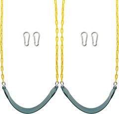 Sunnyglade 2PCS Swings Seats Heavy Duty with 66″ Chain, Playground Swing Set Acc