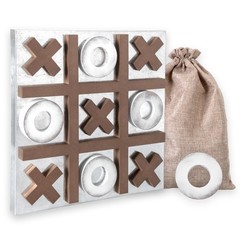 Play Platoon Magnetic Tic Tac Toe Game – Large Metal and Wooden Wall Mounted Boa