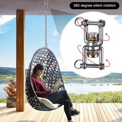 Swing Swivel, 360° Rotational Device with 2 Bearings, 770LB Capacity, Stainle…