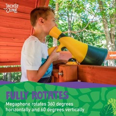 Green Megaphone for Outdoor Playsets, Wooden Jungle Gyms, and Residential Pla…