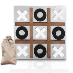 Play Platoon Metal & Wood Magnetic Tic Tac Toe Wall Mounted Games – 13.5 Inch Ta