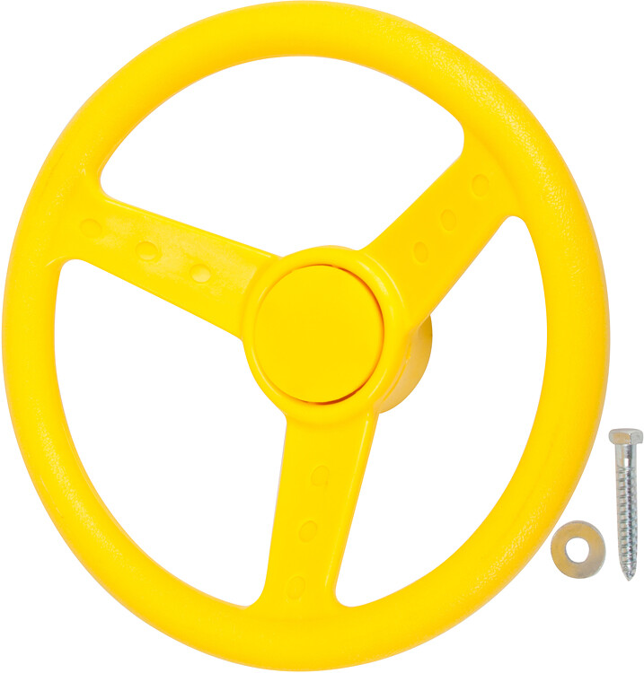 SWING SET STUFF DELUXE STEERING WHEEL YELLOW playground fort kids accessory 0002