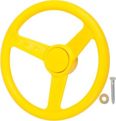 SWING SET STUFF DELUXE STEERING WHEEL YELLOW playground fort kids accessory 0002