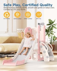 Toddler Slide, 6 in 1 Kids Indoor Slide for Toddlers 1-3, Baby Indoor and Out…