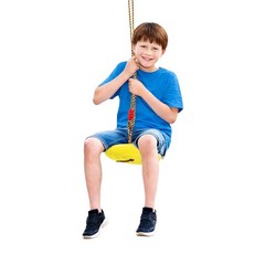 Outdoor Hanging Disc Swing For Playground Garden Adjustable Height Load 132 lbs