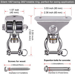 Silent Swing Hanger Heavy Duty Swing Hook Swivel Bearing Hanging Hardware for Po