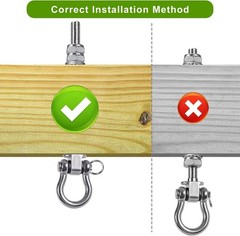 Heavy Duty Swing Hangers with Silent Bearings, 1500LB Capacity Stainless Stee…