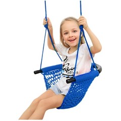 Kids Swing Seat, Blue Rope Set – Indoor & Outdoor Fun