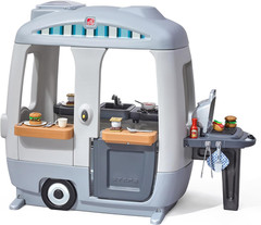 Step2 Adventure Camper Kids Playhouse, Indoor/Outdoor Playset with Kitchenette,