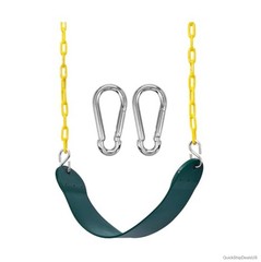 Swing Seat Heavy Duty Green 66 Inch Chain Rust Resistant 250lb Capacity Outdoor