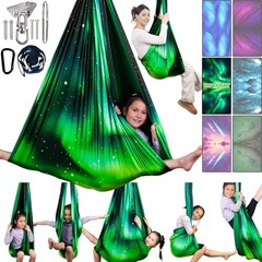 Sensory Swing for Kids & Adults Holds 300lbs Indoor & Aurora Green