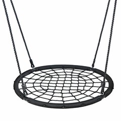 48″ Largest Web Tree Swing Set 360° Rotate Adjustable Hanging Ropes for Kids