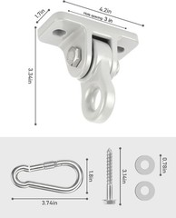 Heavy Duty Porch Swing Hangers Kit with Screws Bolts for Wooden Sets Playground